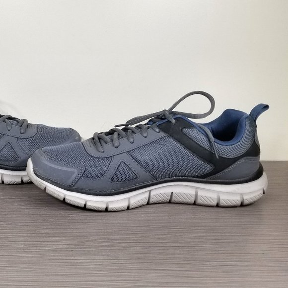 Skechers Track Scloric Sneaker, Grey Mesh, Mens Size 11 US / 45 - Picture 6 of 10